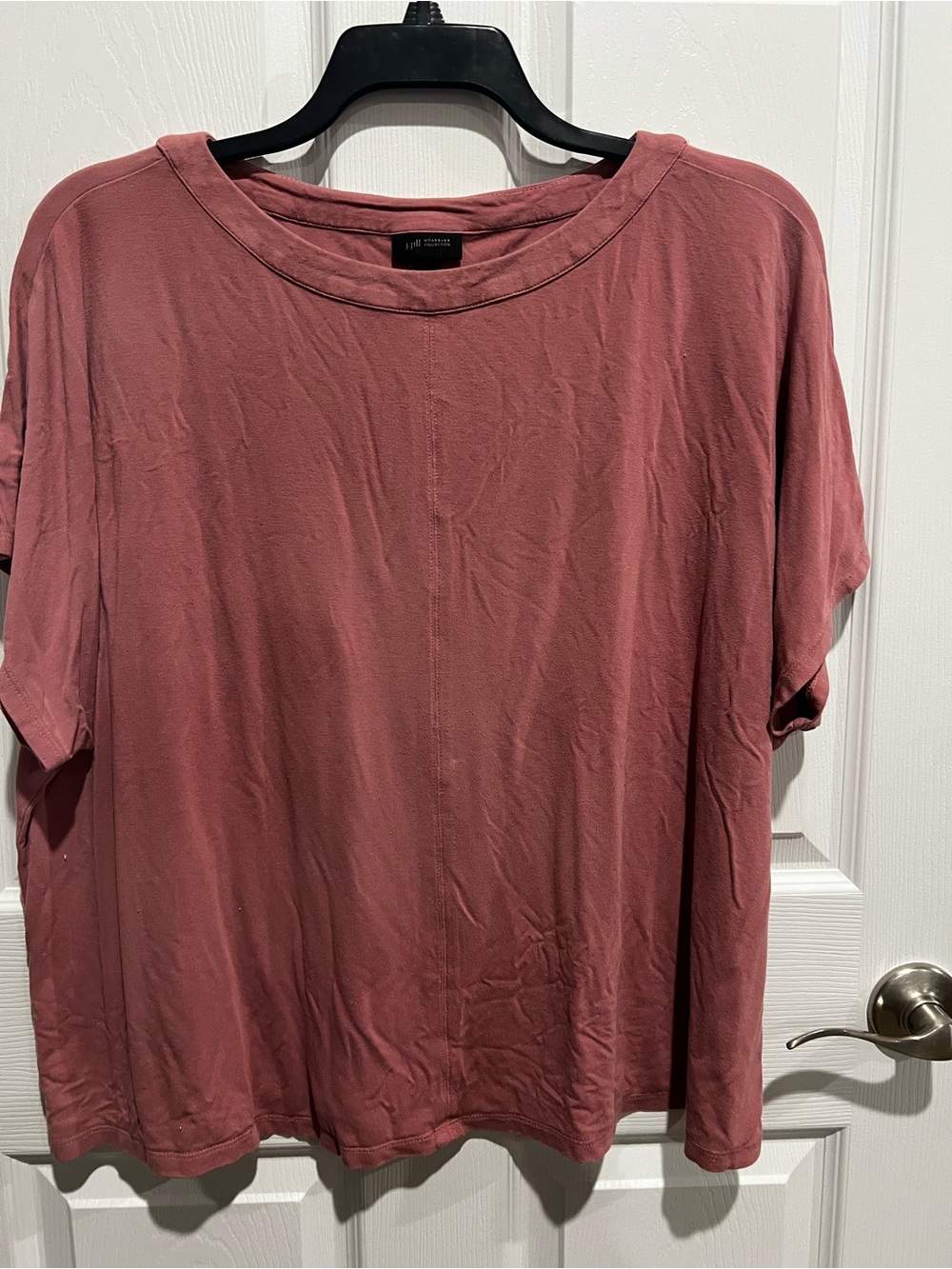 J. Jill Relaxed Short-Sleeve Tee in Dusty Rose
